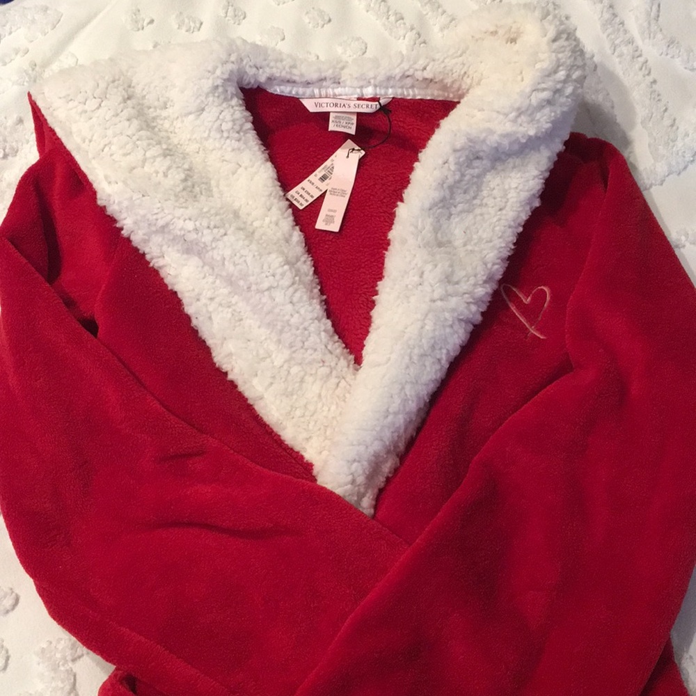 Victoria Secret Red Velour knee length Robe